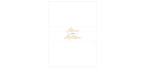 Whimsical Calligraphy Foil Wedding Belly Bands