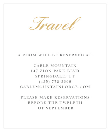 Victorian Frame Foil Accommodation Cards 