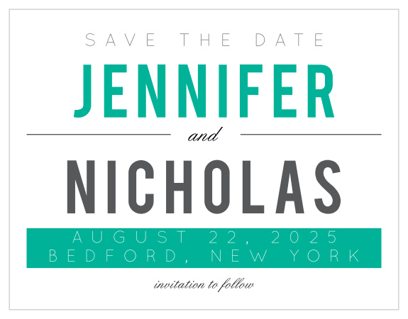 If you keep up with the latest trends and want a save-the-date card that can keep up, look no further than our Scrolls and Scallops. This unique design features the best of modern design with crisp details that set it apart from the masses.