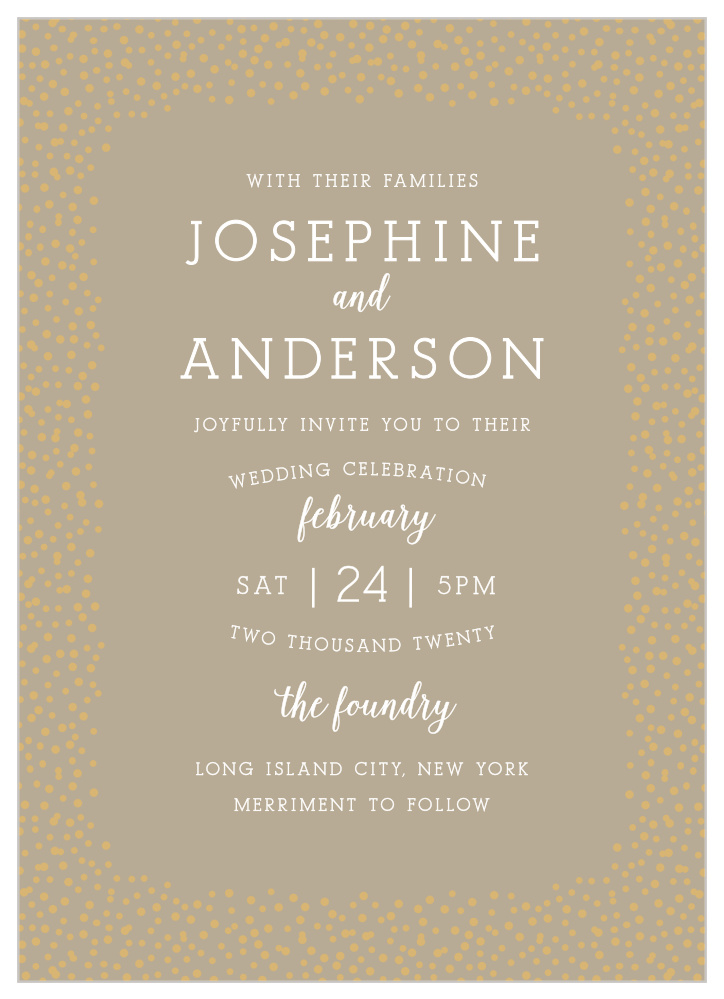 Confetti Dots Foil Wedding Invitations