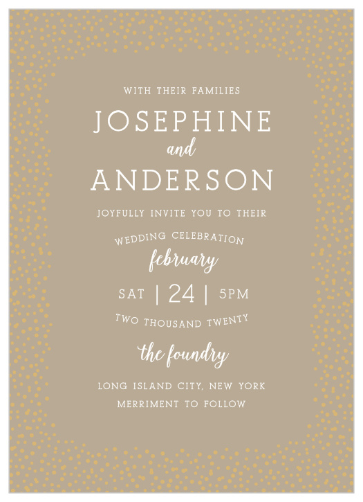 Confetti Dots Foil Wedding Invitations