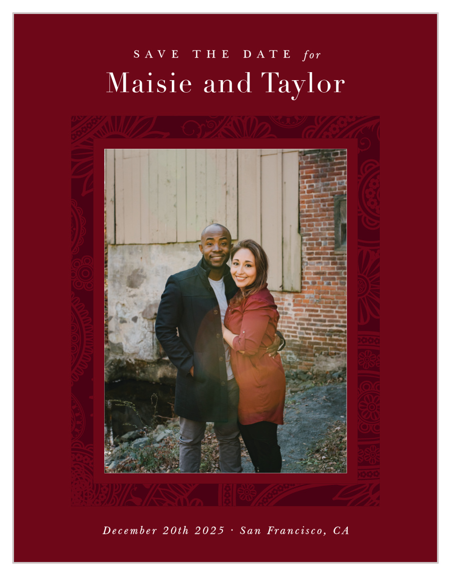 Forever Paisley Save the Date Cards