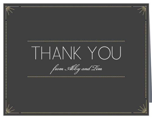 Stylized Sunbursts Foil Wedding Thank You Cards