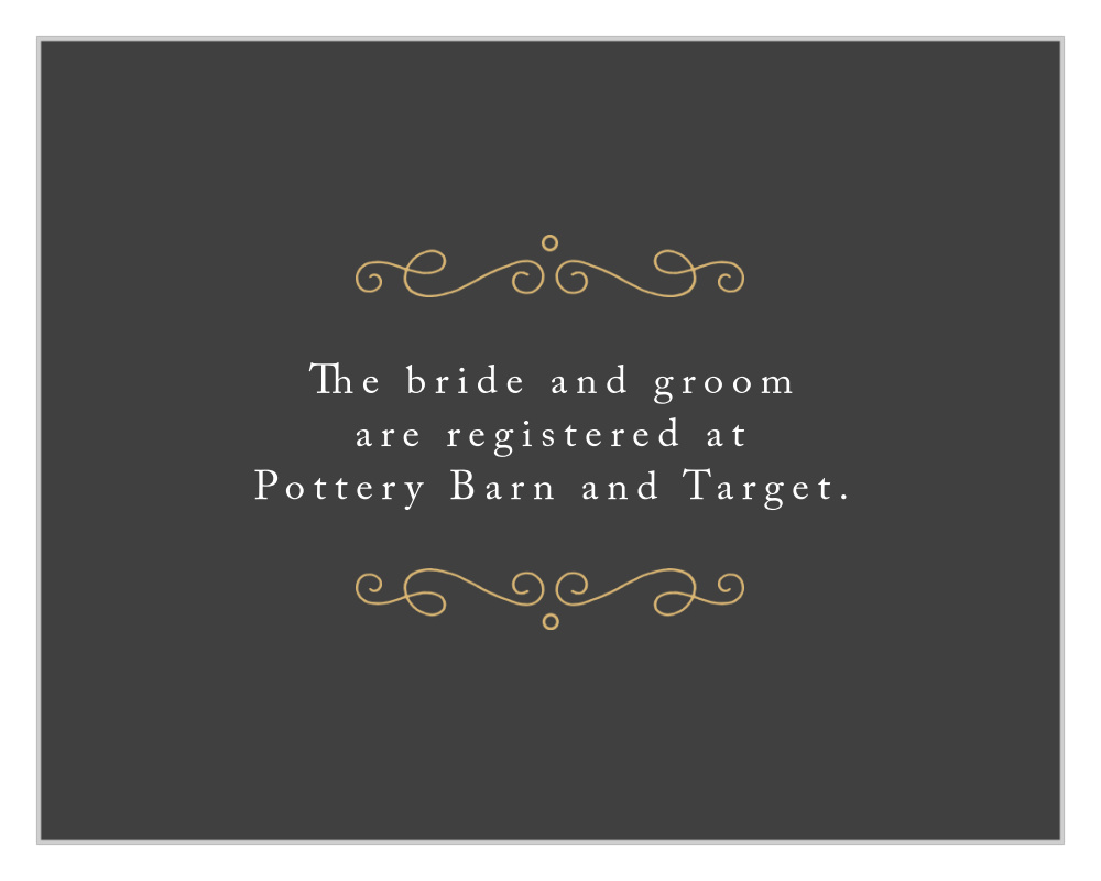 Stylized Sunbursts Foil Registry Cards