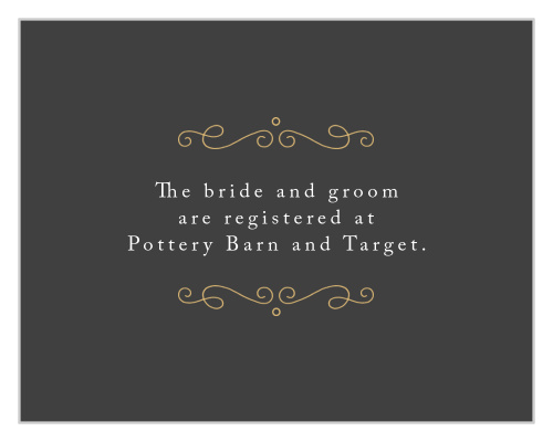 Stylized Sunbursts Foil Registry Cards