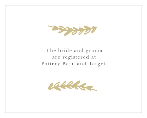 Delicate Laurel Foil Registry Cards
