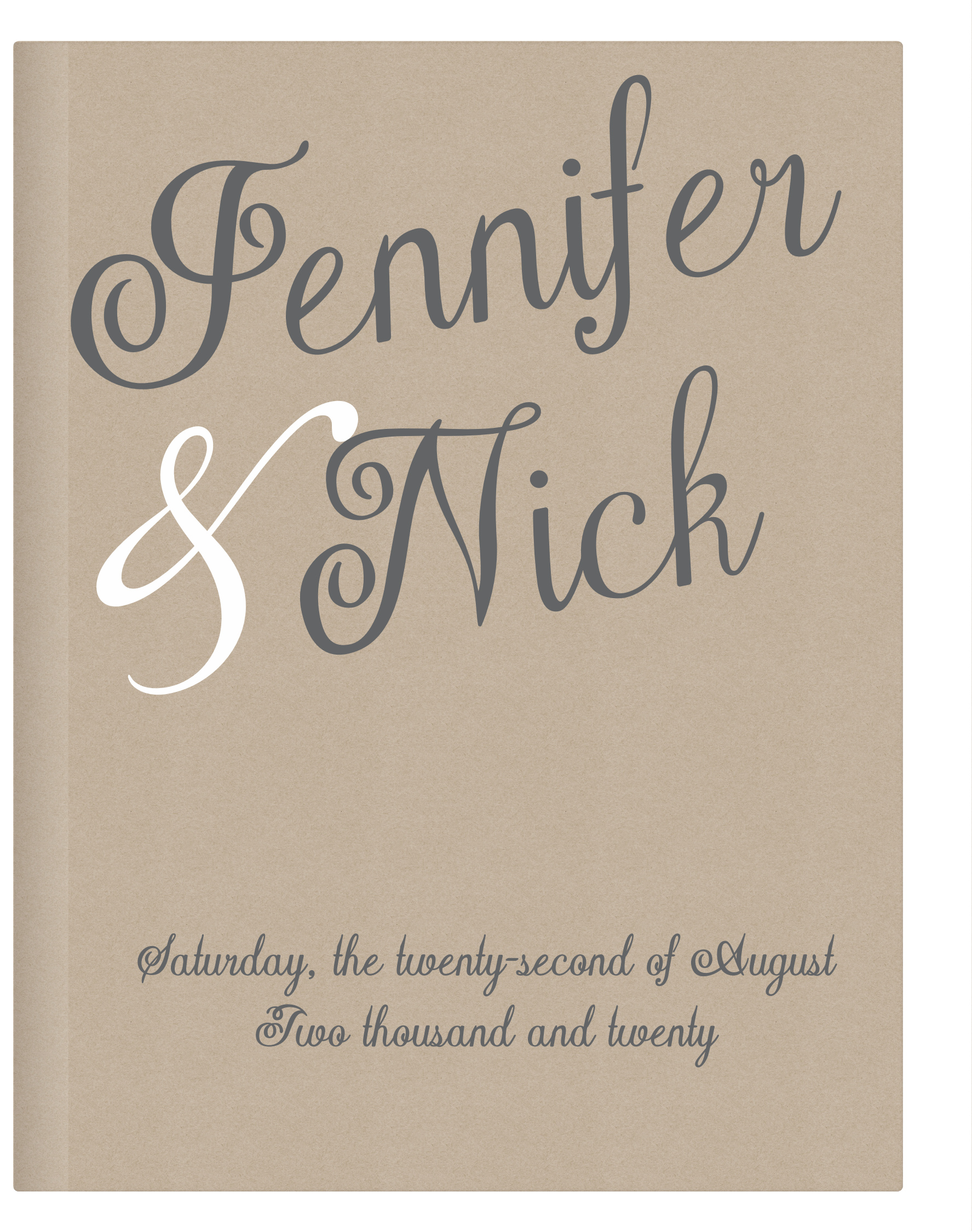 Elegant Kraft Guest Book