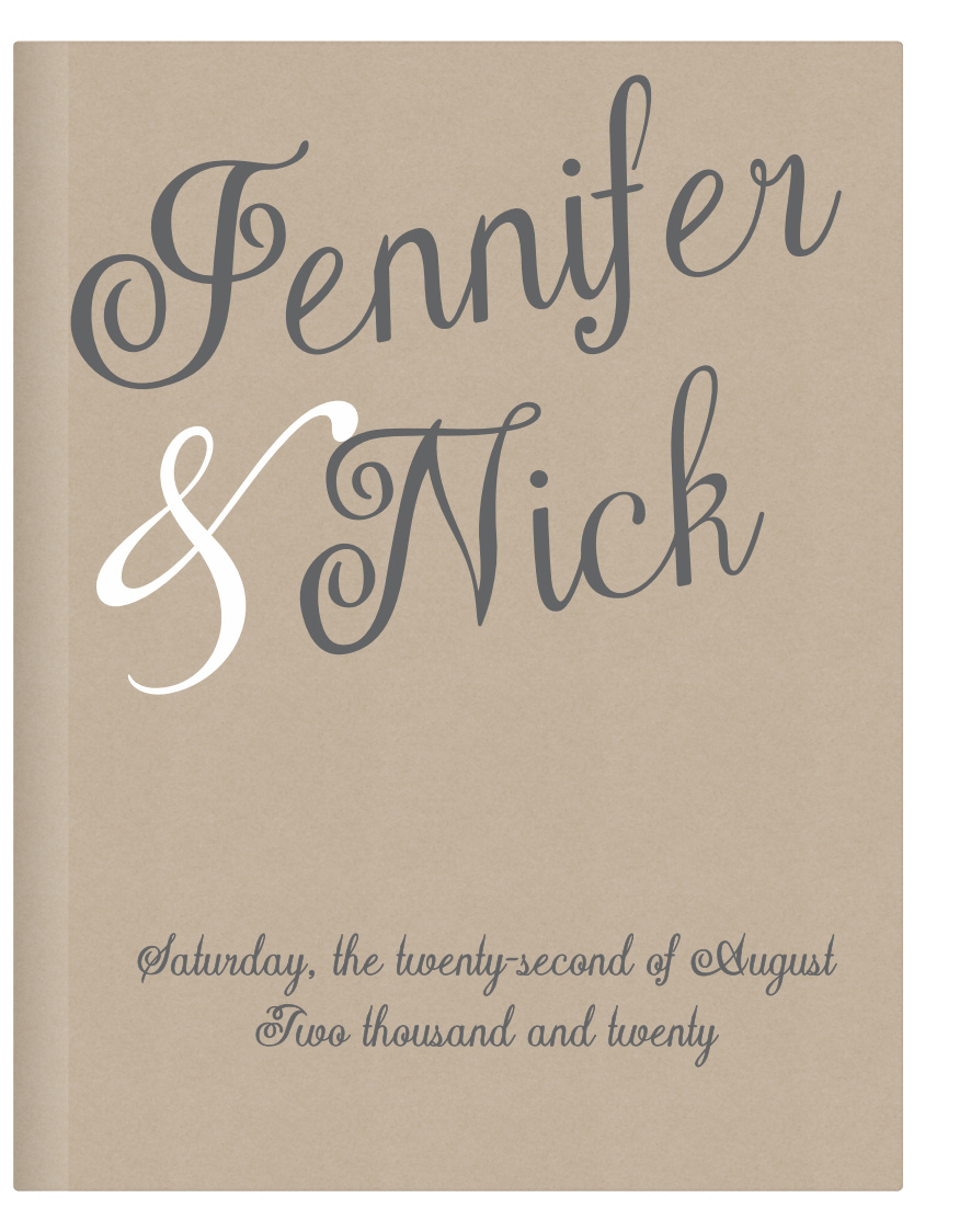 Elegant Kraft Guest Book