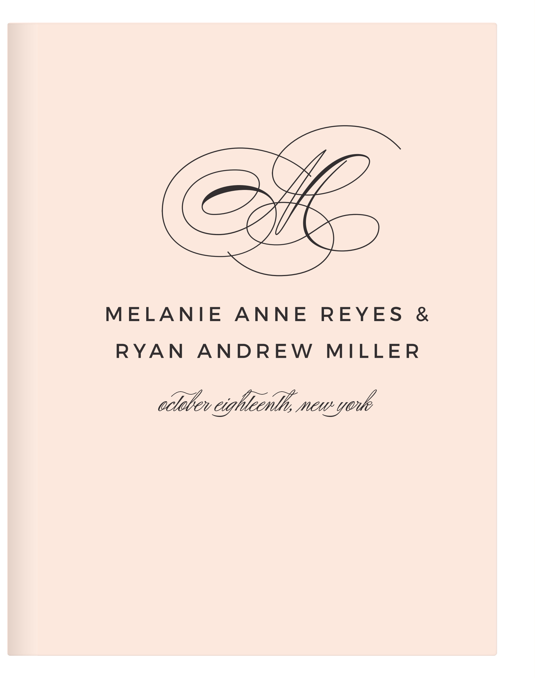 Charmed Monogram Guest Book
