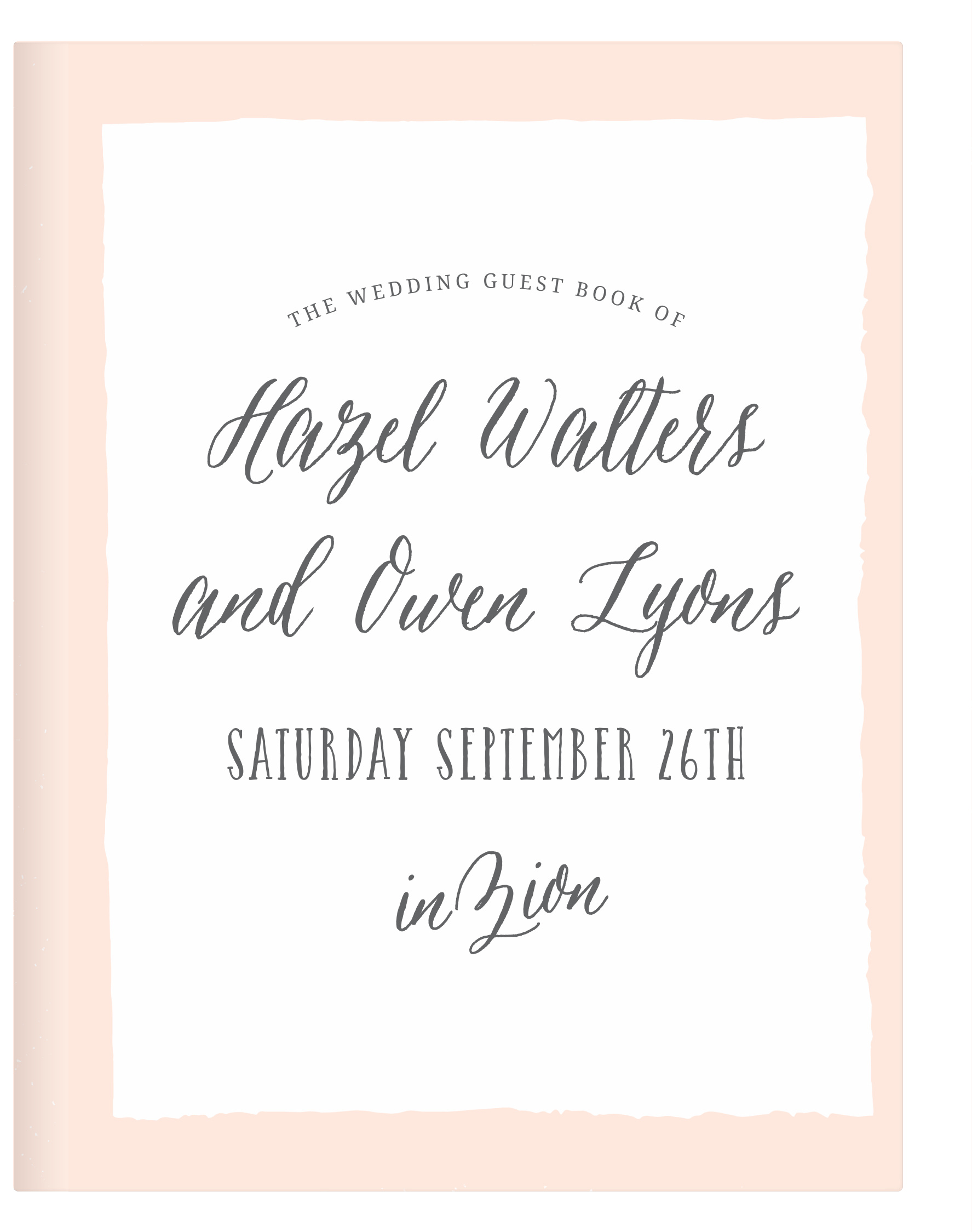 Painted Border Guest Book