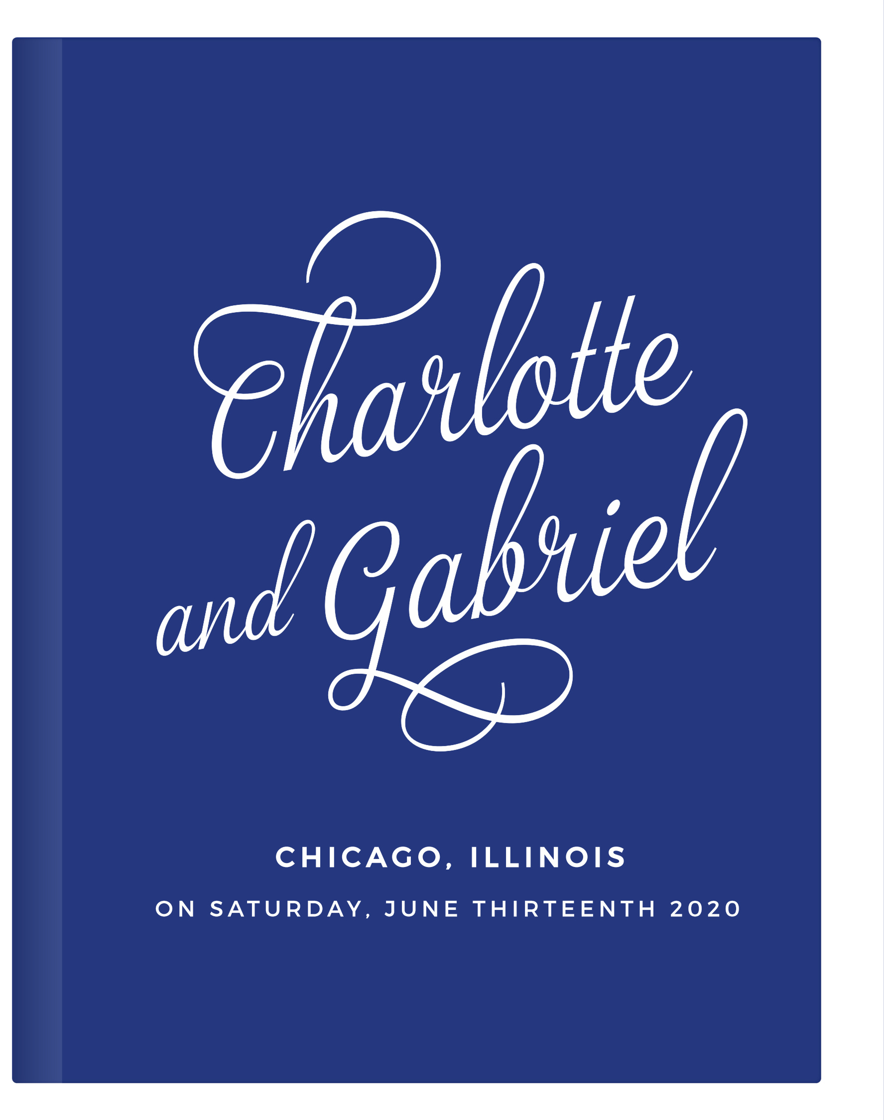 Script Emblem Guest Book