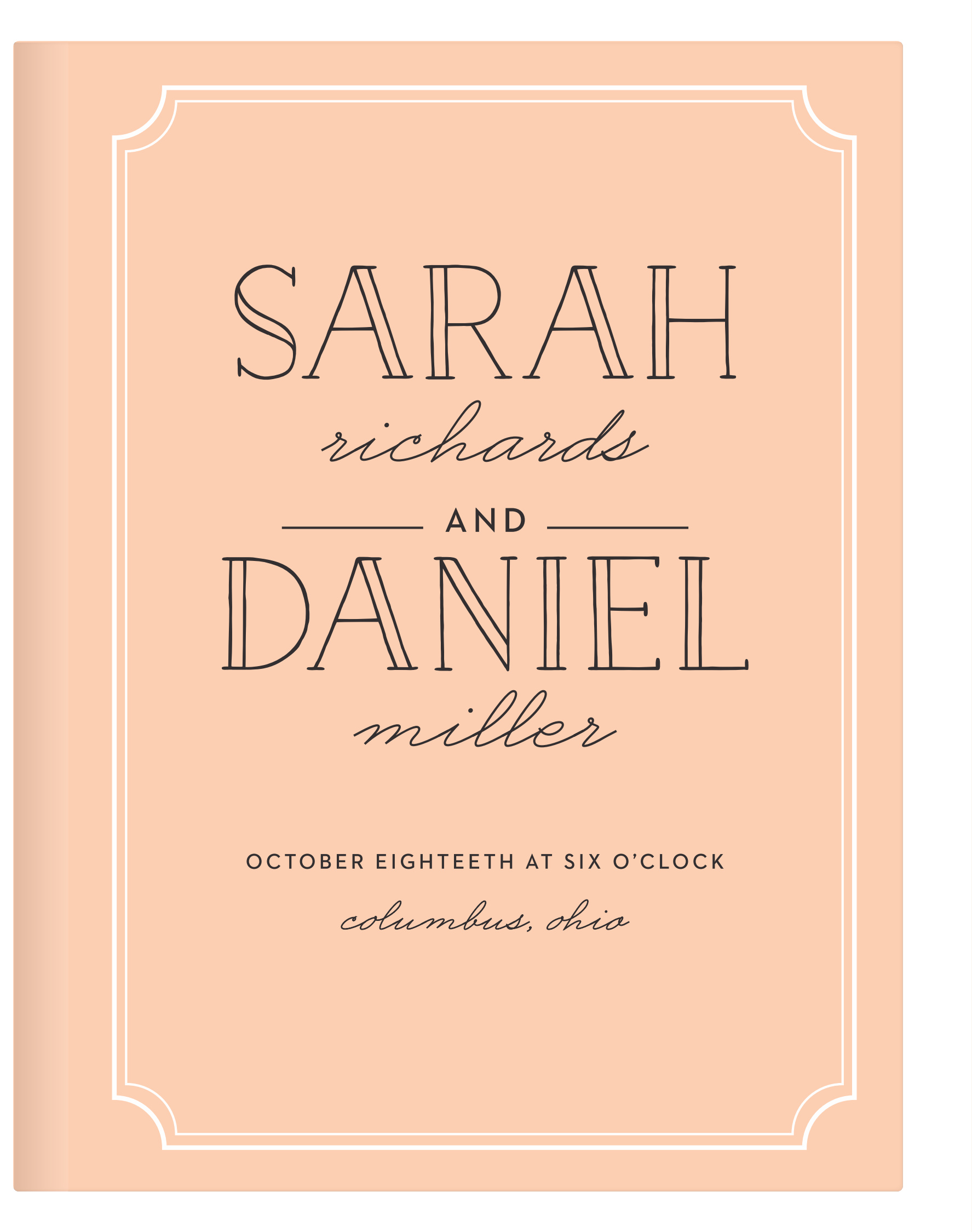 Type Frame Guest Book