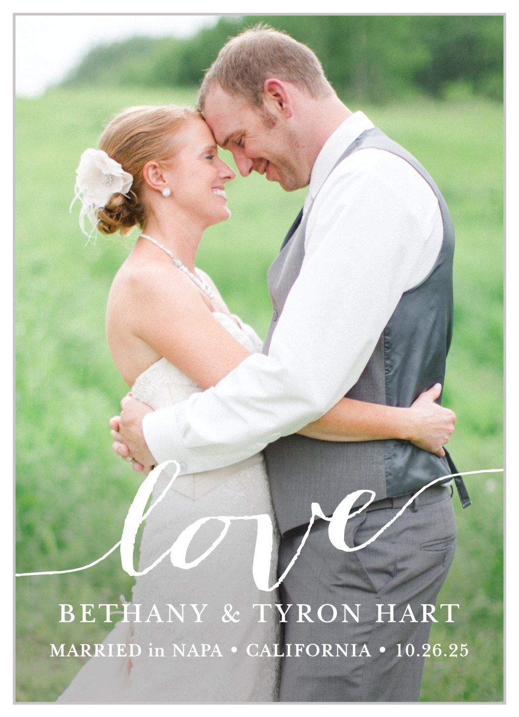 Love Script Wedding Announcements