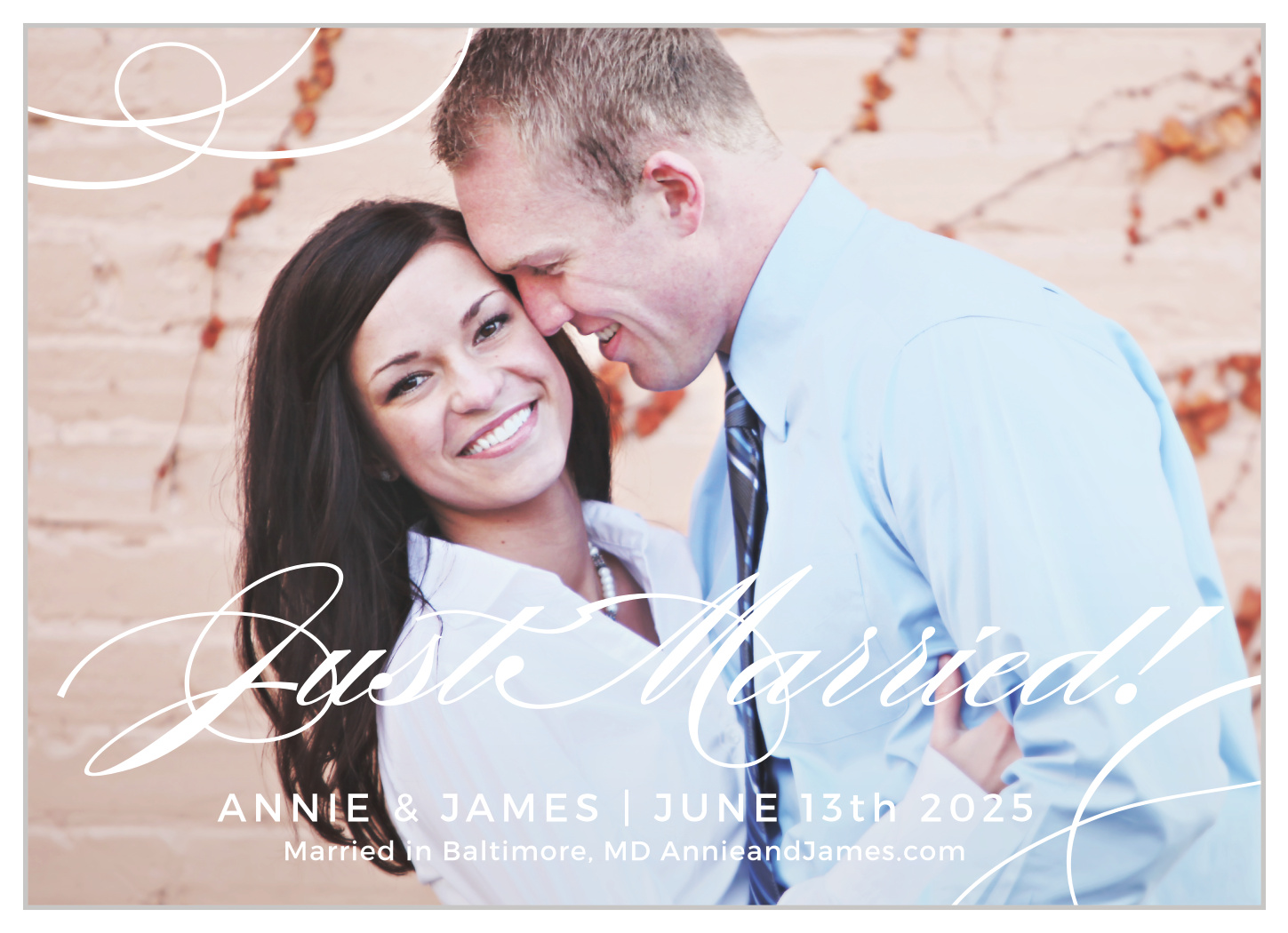 Swirling Simplicity Wedding Announcements