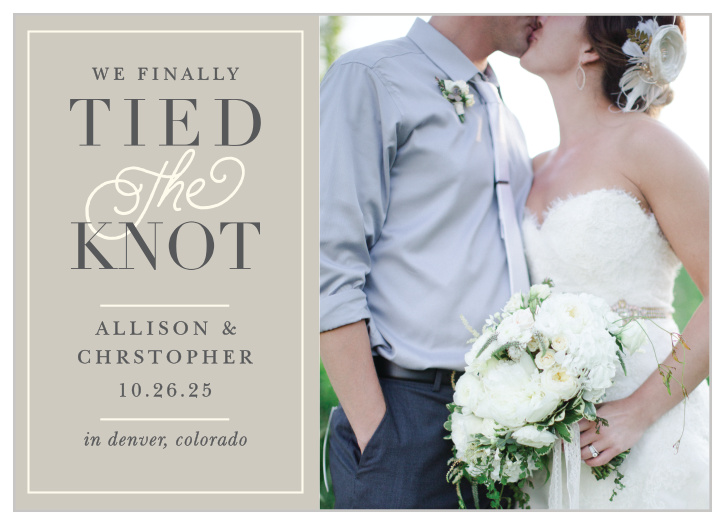 Classic Border Wedding Announcement combines the best of both worlds! 