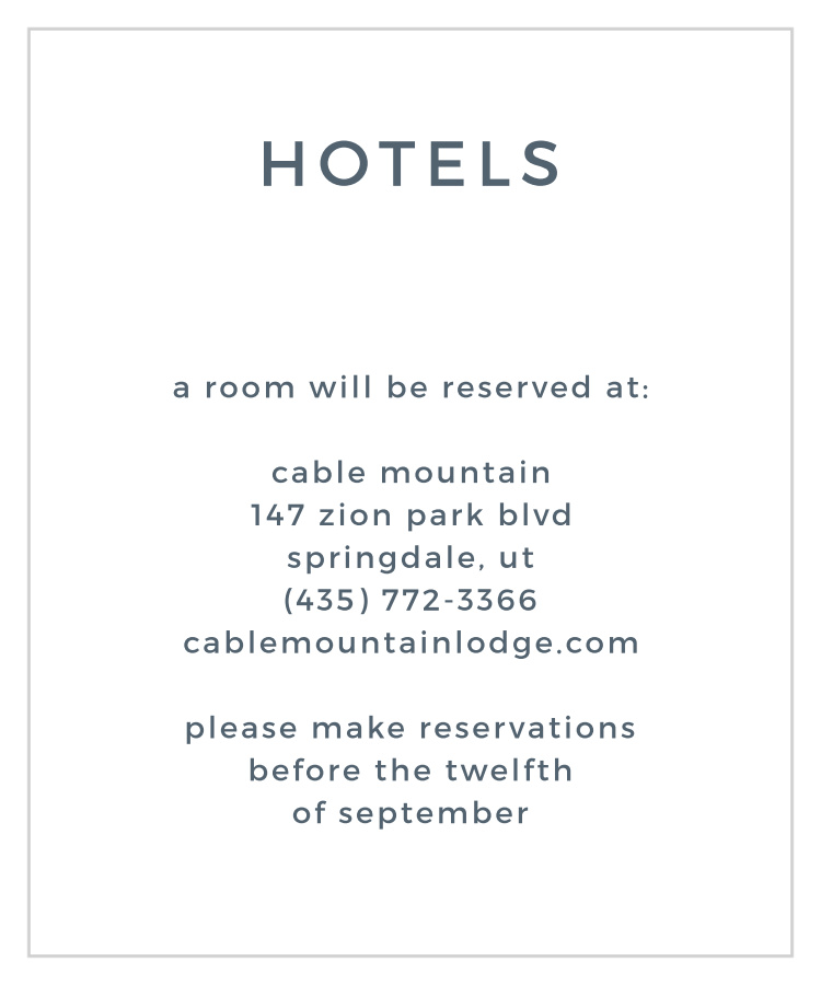 Watercolor Bouquet Accommodation Cards