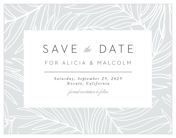 Announce your recent engagement, and upcoming wedding, with our Bordered Fun Save the Date Cards!