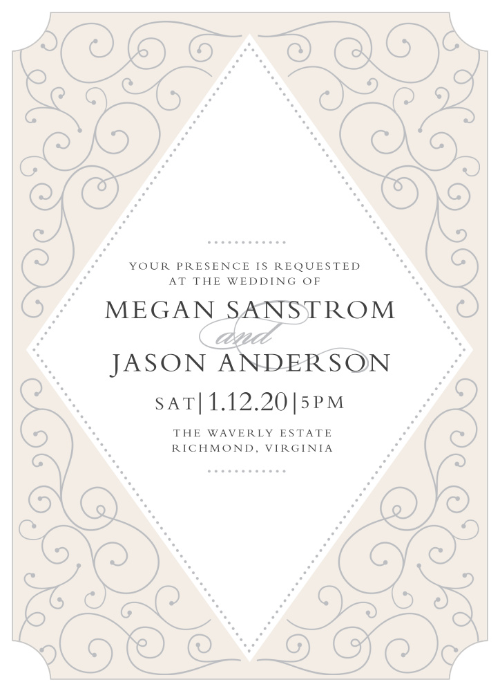 Swirl Frame Wedding Invitations