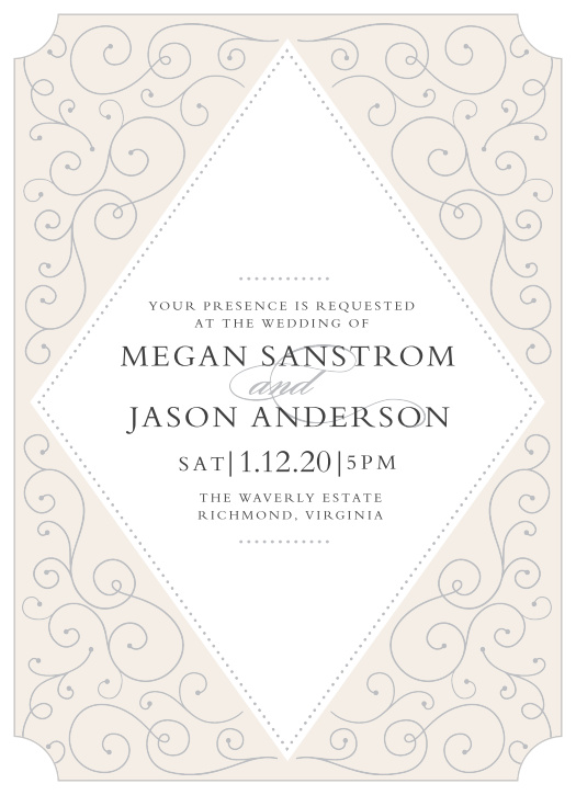 Swirl Frame Wedding Invitations