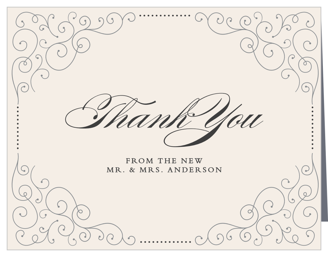 Swirl Frame Wedding Thank You Cards
