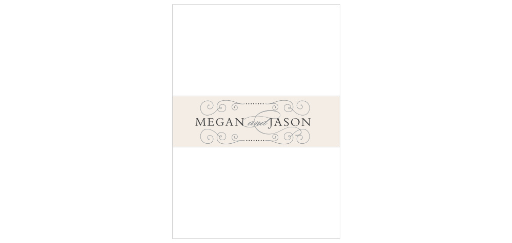 Swirl Frame Wedding Belly Bands