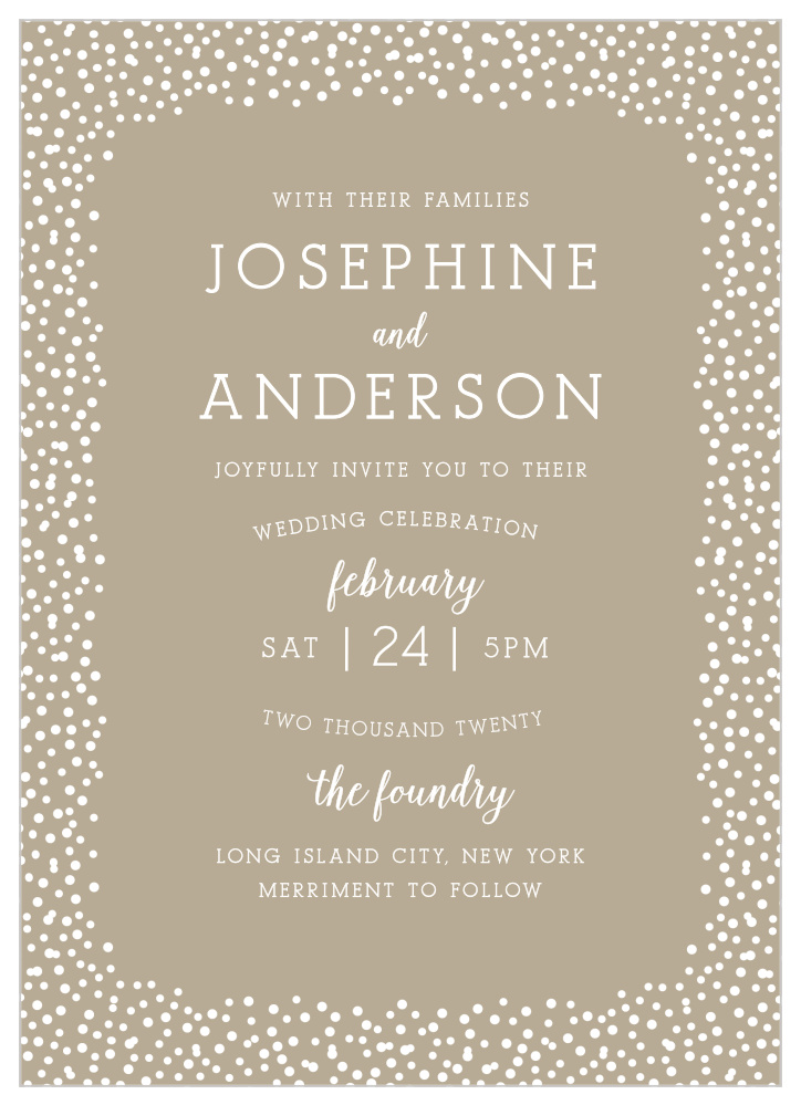 Confetti Dots Wedding Invitations