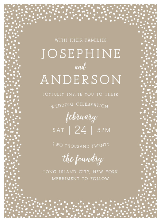 Confetti Dots Wedding Invitations