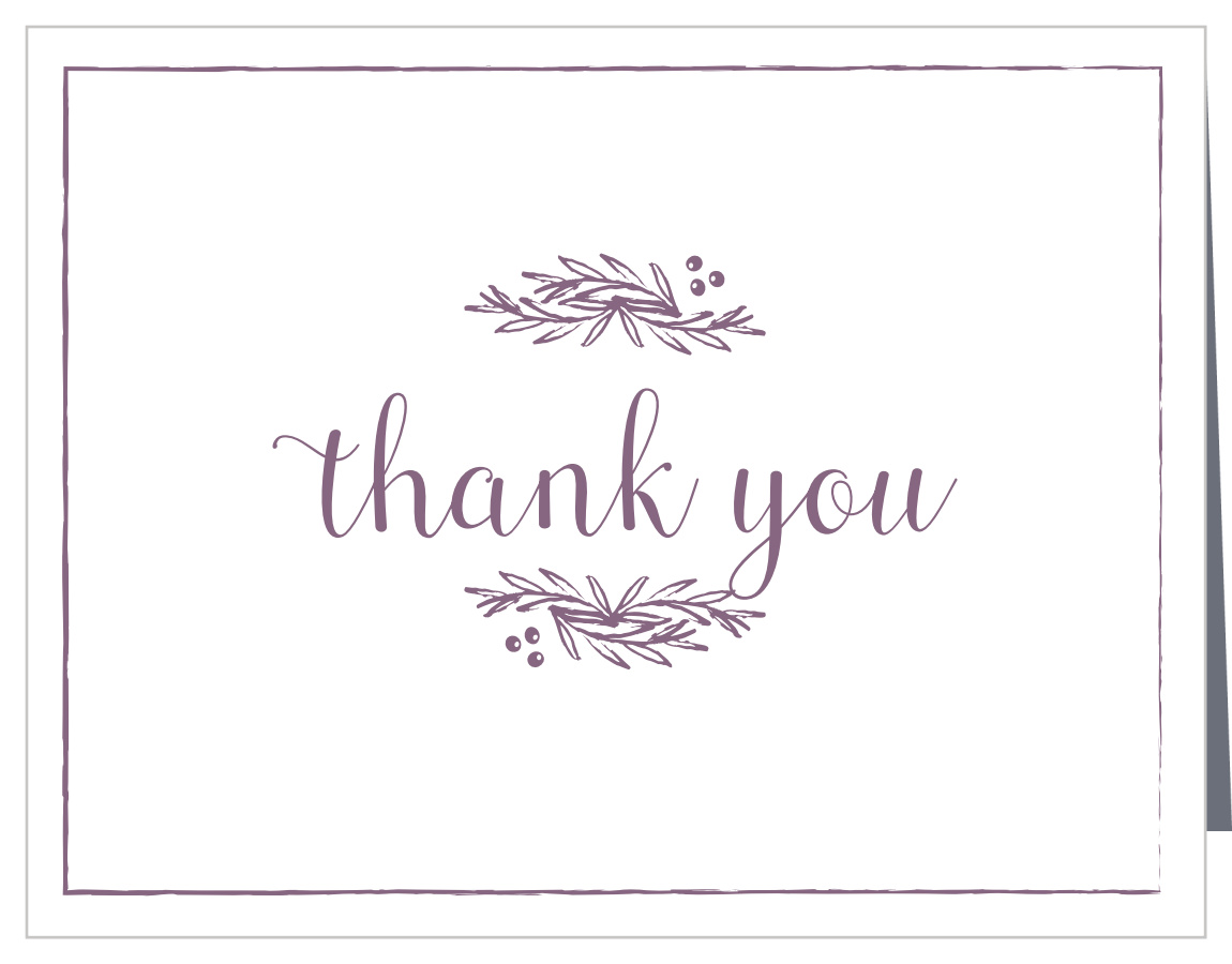Delicate Laurel Wedding Thank You Cards