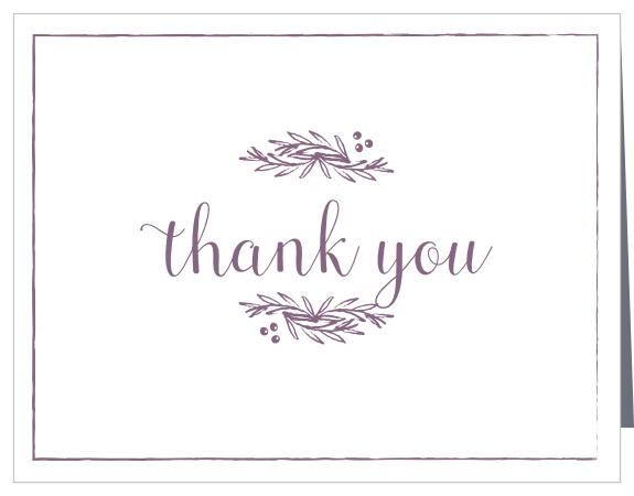 Delicate Laurel Wedding Thank You Cards