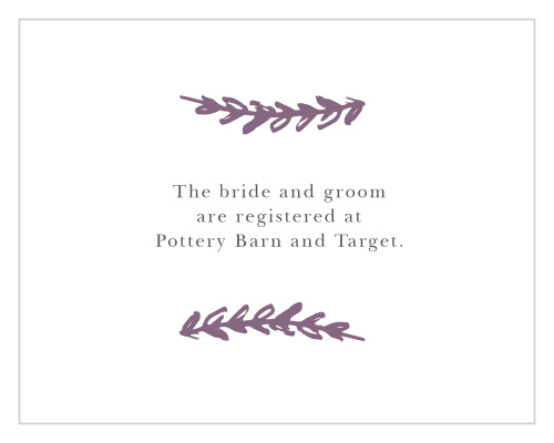 Delicate Laurel Registry Cards
