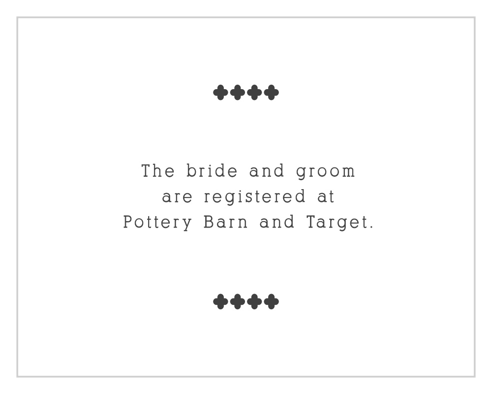 Whimsical Calligraphy Registry Cards