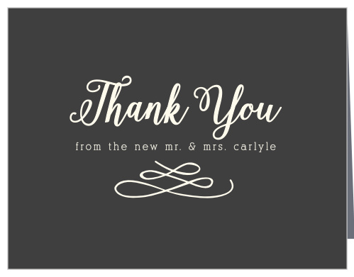 Whimsical Calligraphy Wedding Thank You Cards