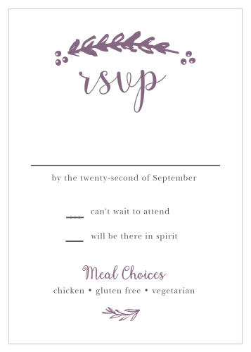 Delicate Laurel Response Cards