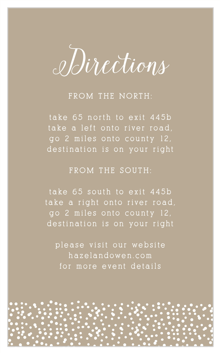 Confetti Dots Direction Cards