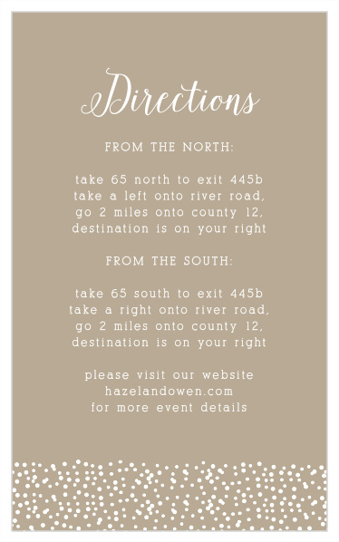 Confetti Dots Direction Cards