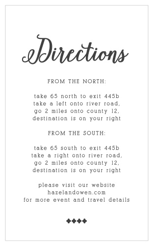Whimsical Calligraphy Direction Cards