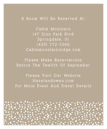 Confetti Dots Accommodation Cards