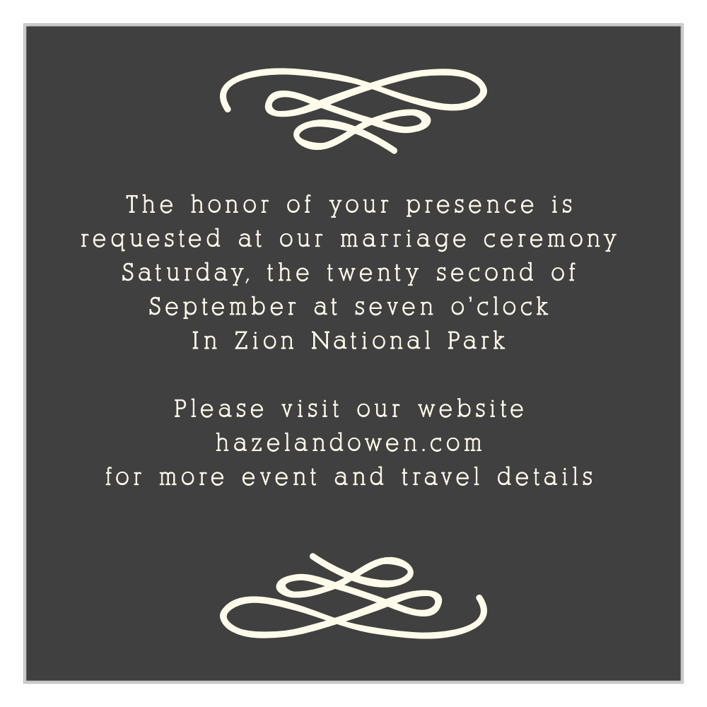 Whimsical Calligraphy Ceremony Cards