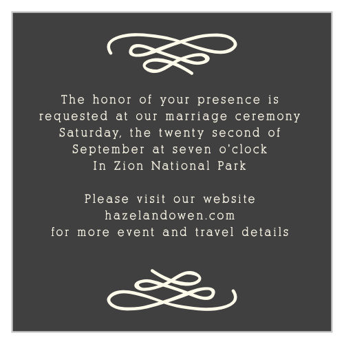 Whimsical Calligraphy Ceremony Cards