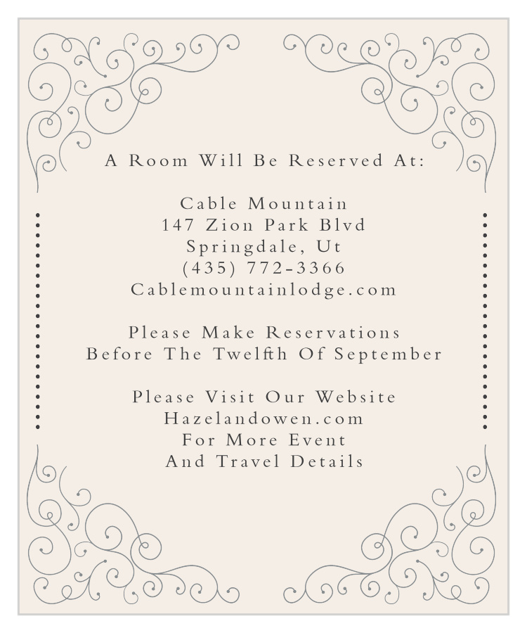 Swirl Frame Accommodation Cards