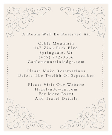 Swirl Frame Accommodation Cards