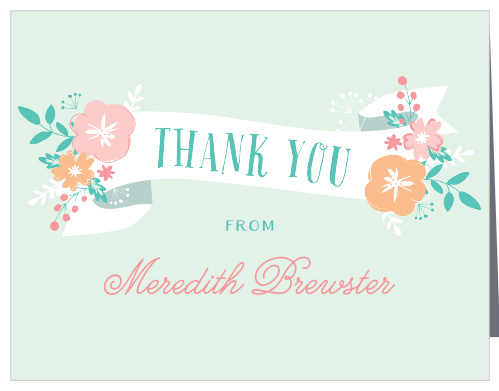 Botanical Hello Baby Shower Thank You Cards
