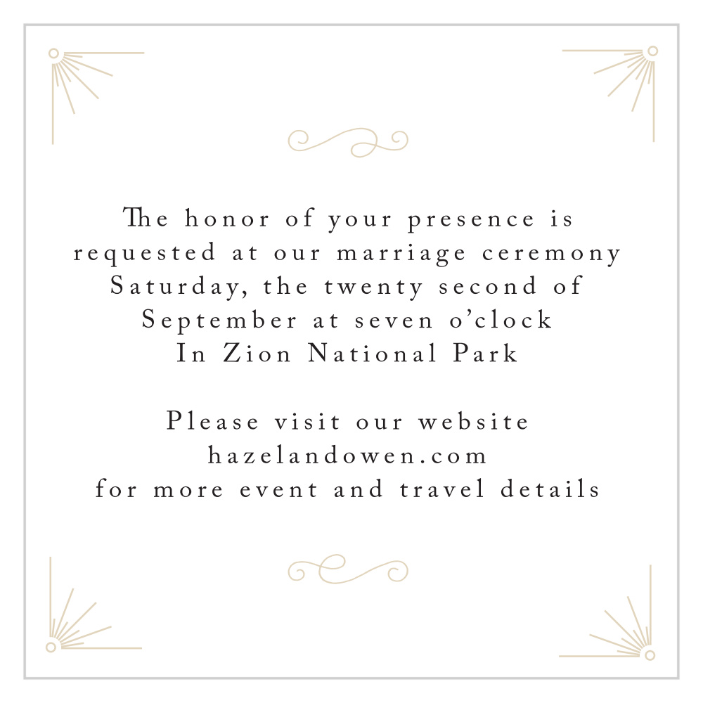 Stylized Sunbursts Ceremony Cards