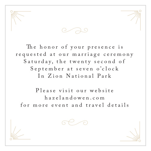 Stylized Sunbursts Ceremony Cards