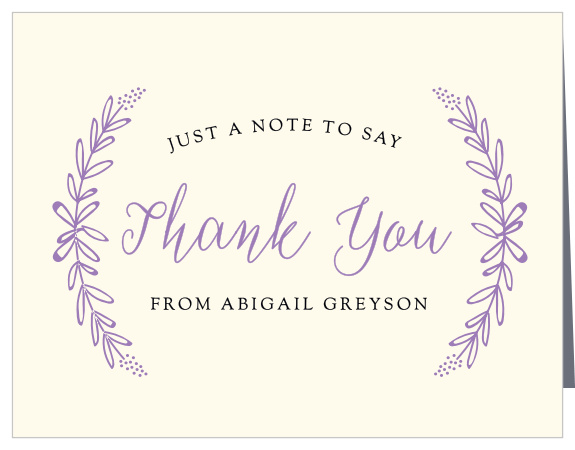 Garden Wreath Baby Shower Thank You Cards