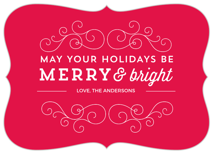 Festive swirls make the Merry Bright Holiday Cards a fun choice this holiday season.