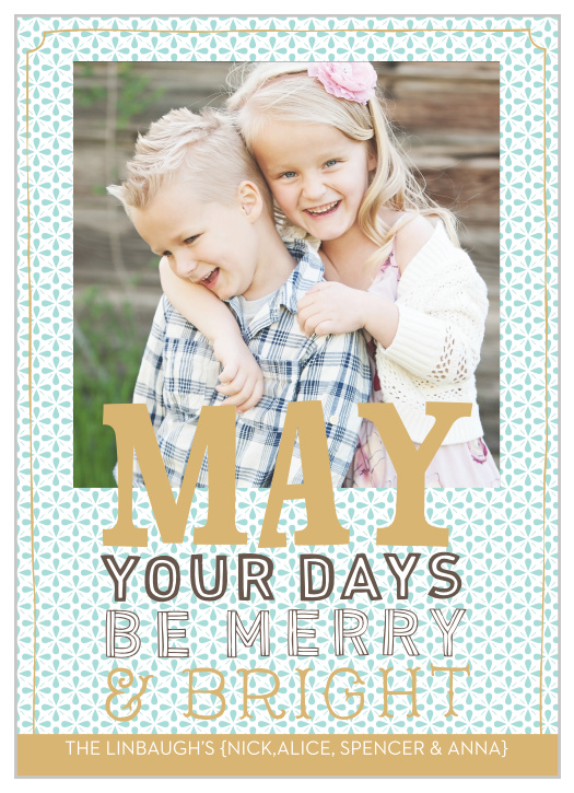 Have fun this holiday season with the Bright and Merry Foil Holiday Cards.