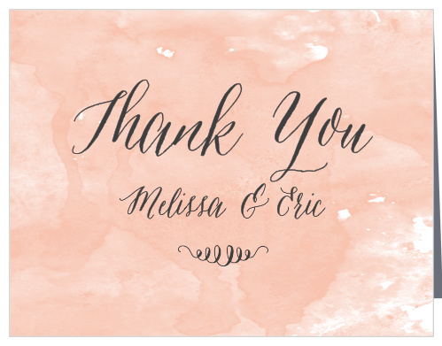 Watercolor Script Wedding Thank You Cards