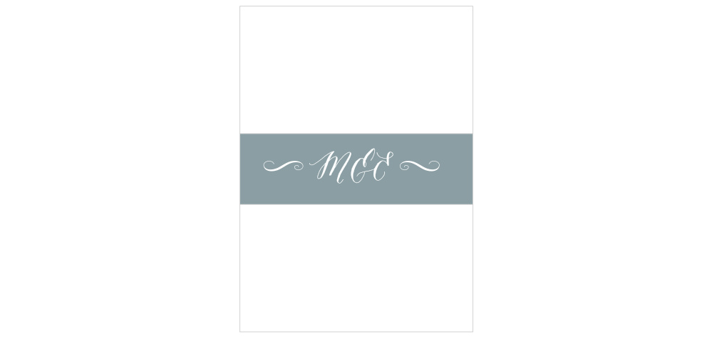 Watercolor Script Wedding Belly Bands