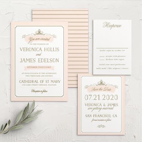 Opulent Frames Wedding Invitations